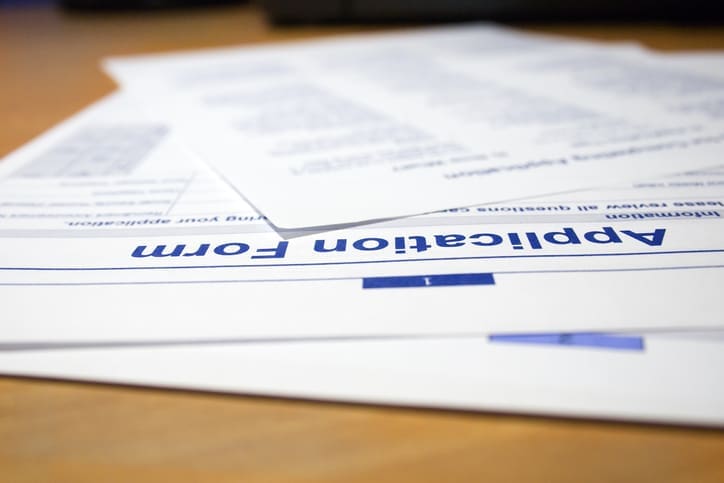 Application and other forms for trade school entrance